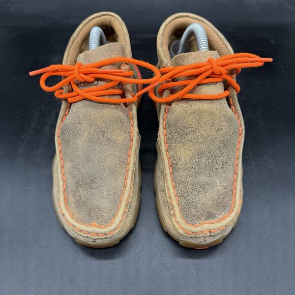 Twisted X Chukka Boots Youth Kids Size 12 M Brown Leather Orange Lace Up YDM0006 - Picture 3 of 7
